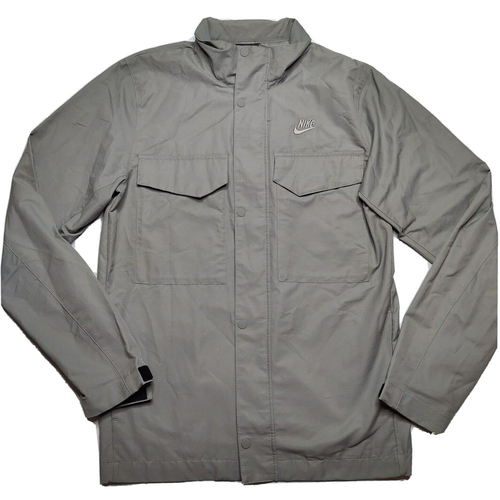 NIKE M65 Military Utility Jacket Men Small Gray Nylon Blend CZ9922 MSRP $100 NEW